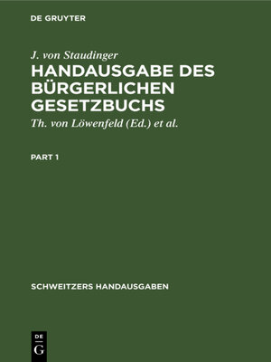 cover image of Handausgabe des Bürgerlichen Gesetzbuchs